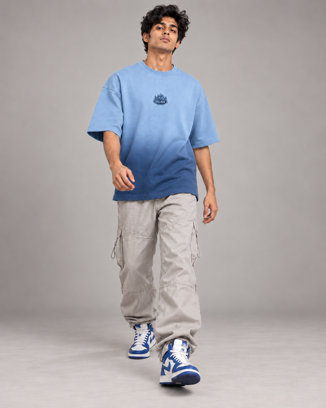 Blue Ombre Oversized Tee