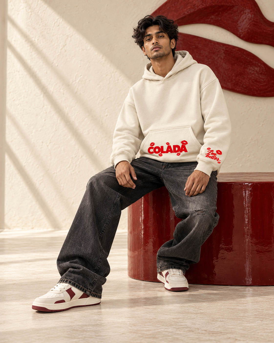 I'm Better Cream Boxy Hoodie