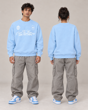 Sky Blue Oversized Sweatshirt
