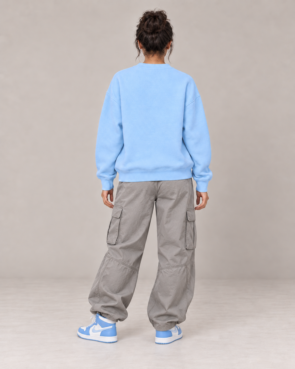 Sky Blue Oversized Sweatshirt