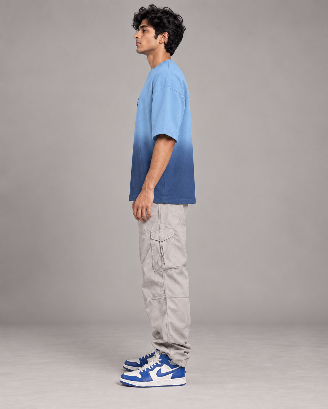 Blue Ombre Oversized Tee