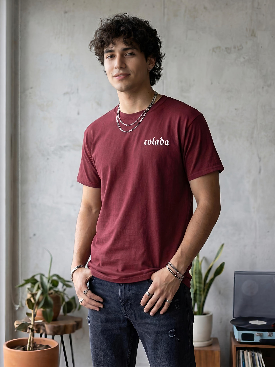 Maroon Regular Fit Tee