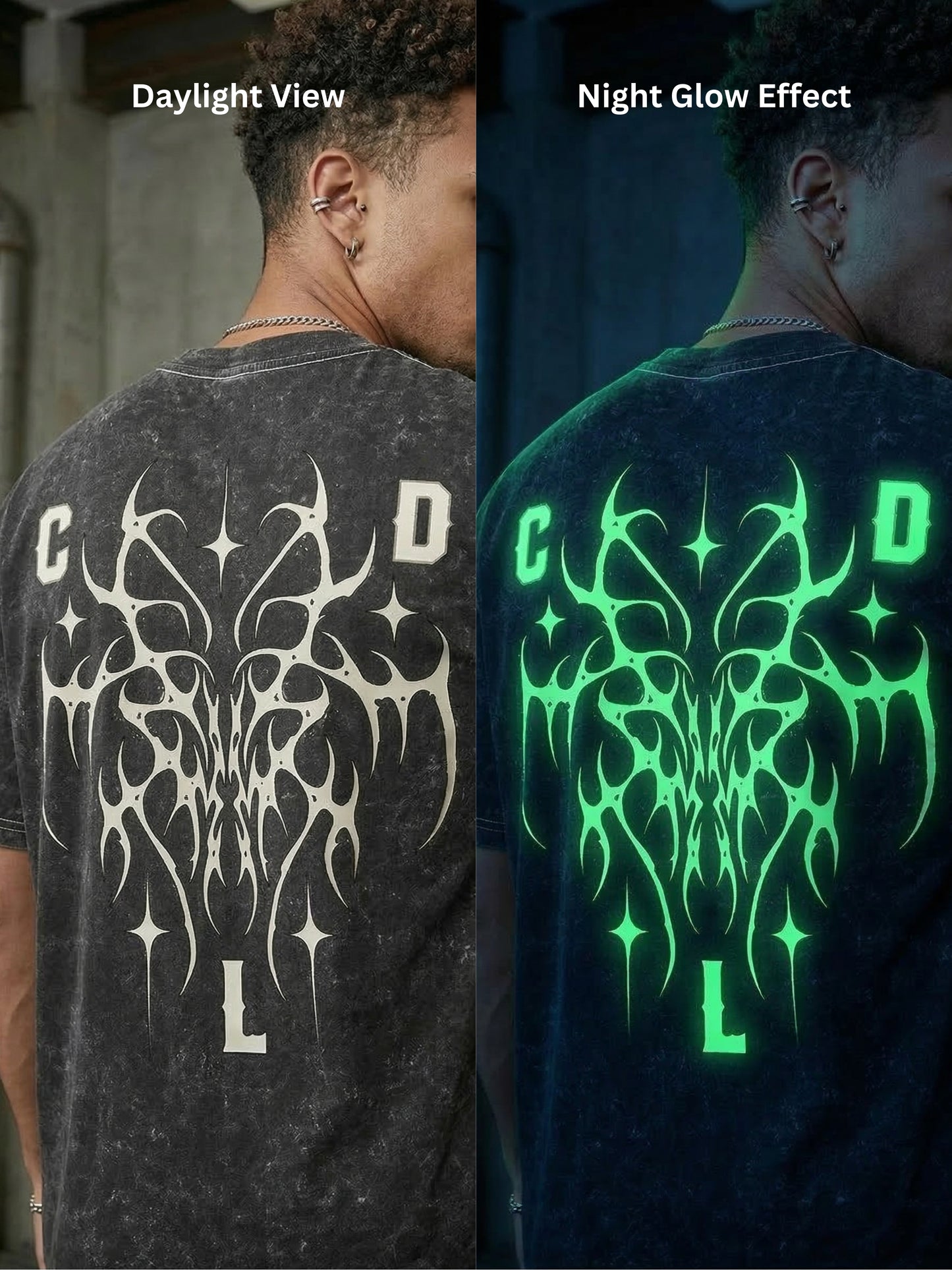 Black Glow Oversezed Tee