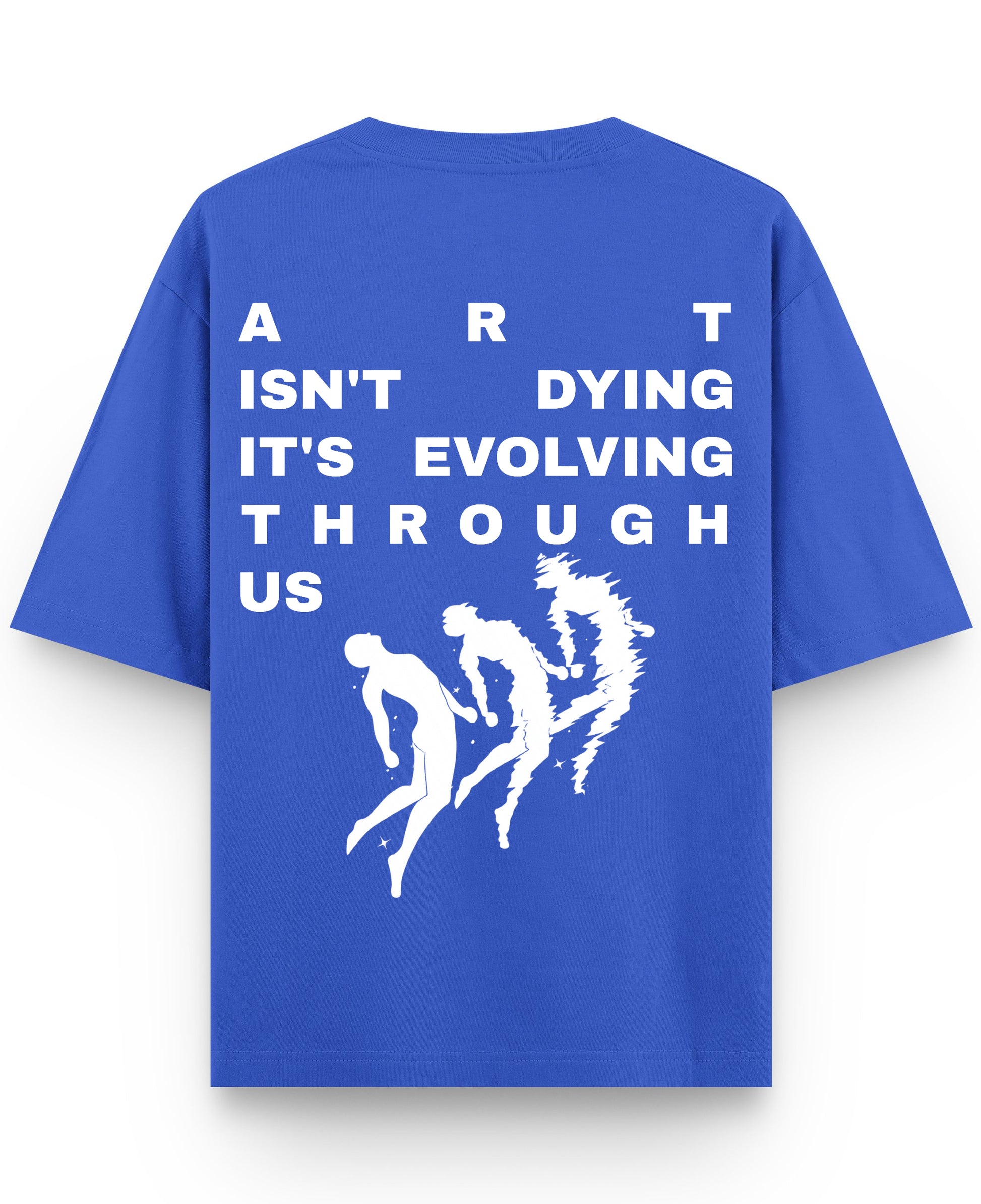 Royal Blue Oversized T-Shirt Back Design
