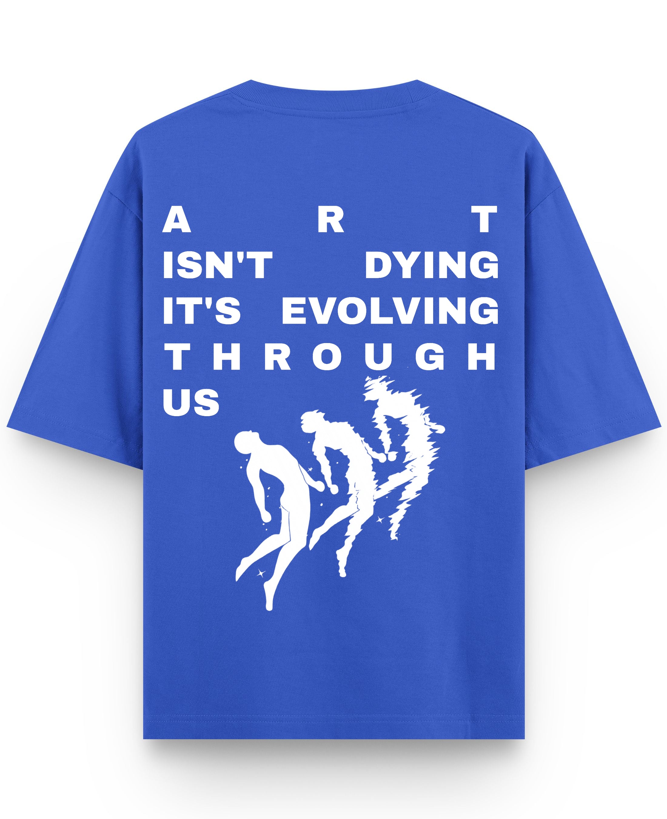Royal Blue Oversized T-Shirt Back Design