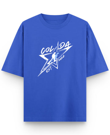 Royal Blue Oversized T-Shirt Front Design