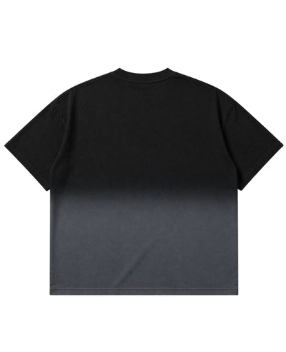 Black Ombré Wash Boxy Fit T-shirt Back Design