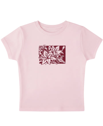 Baby Pink Baby Tee Front Design