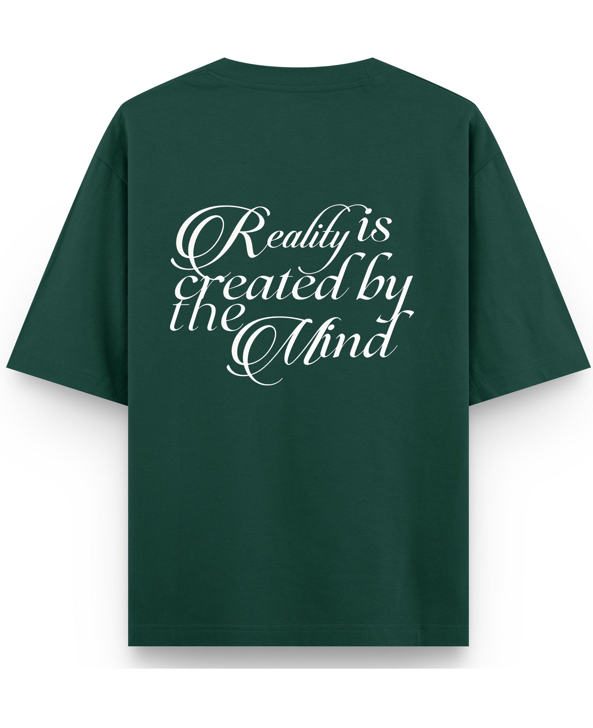 Bottle Green Oversized T-Shirt Back Design