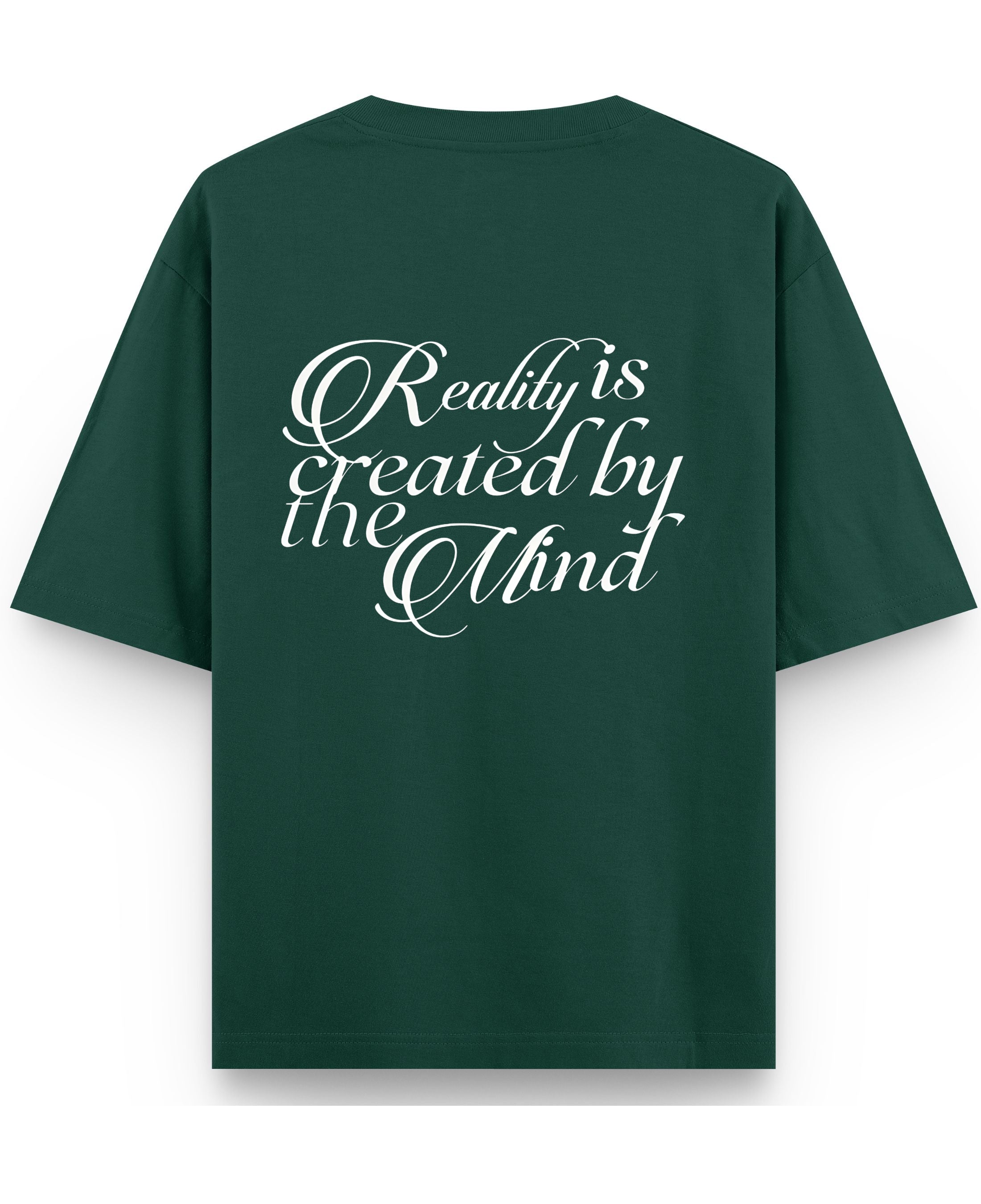 Bottle Green Oversized T-Shirt Back Design