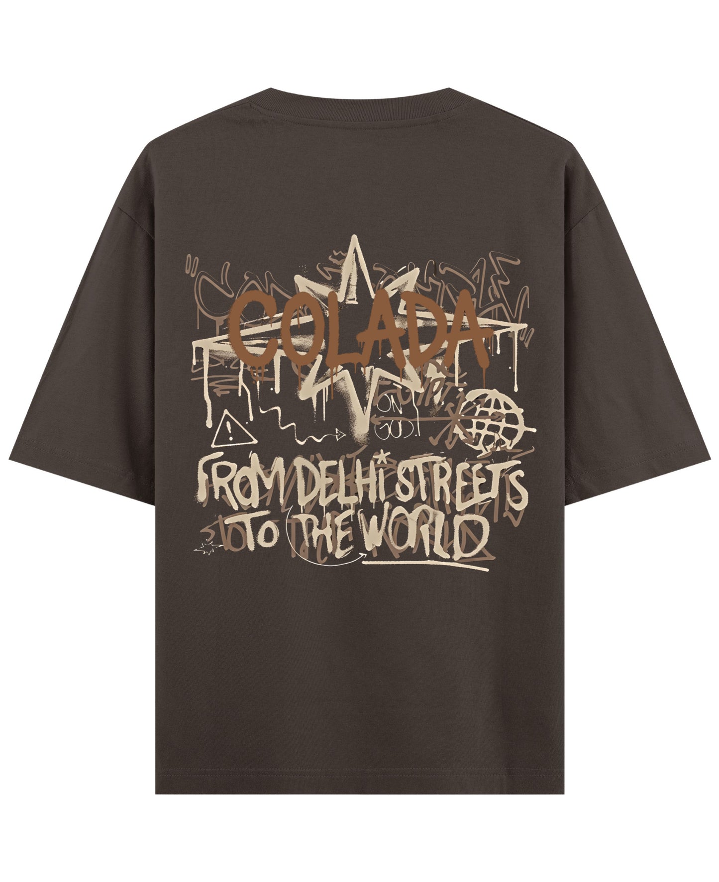 Coffee Oversized T-Shirt Back Design