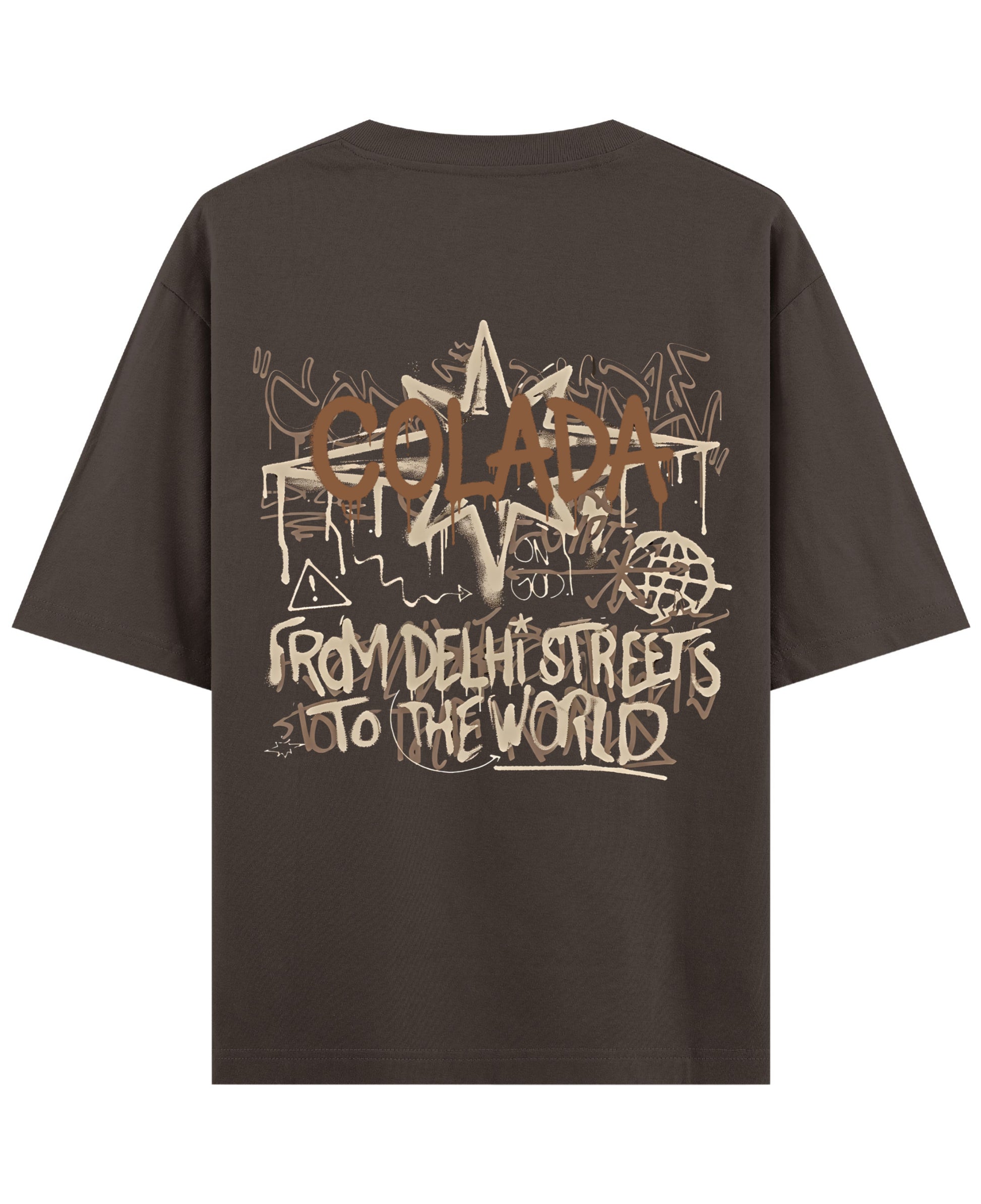 Coffee Oversized T-Shirt Back Design