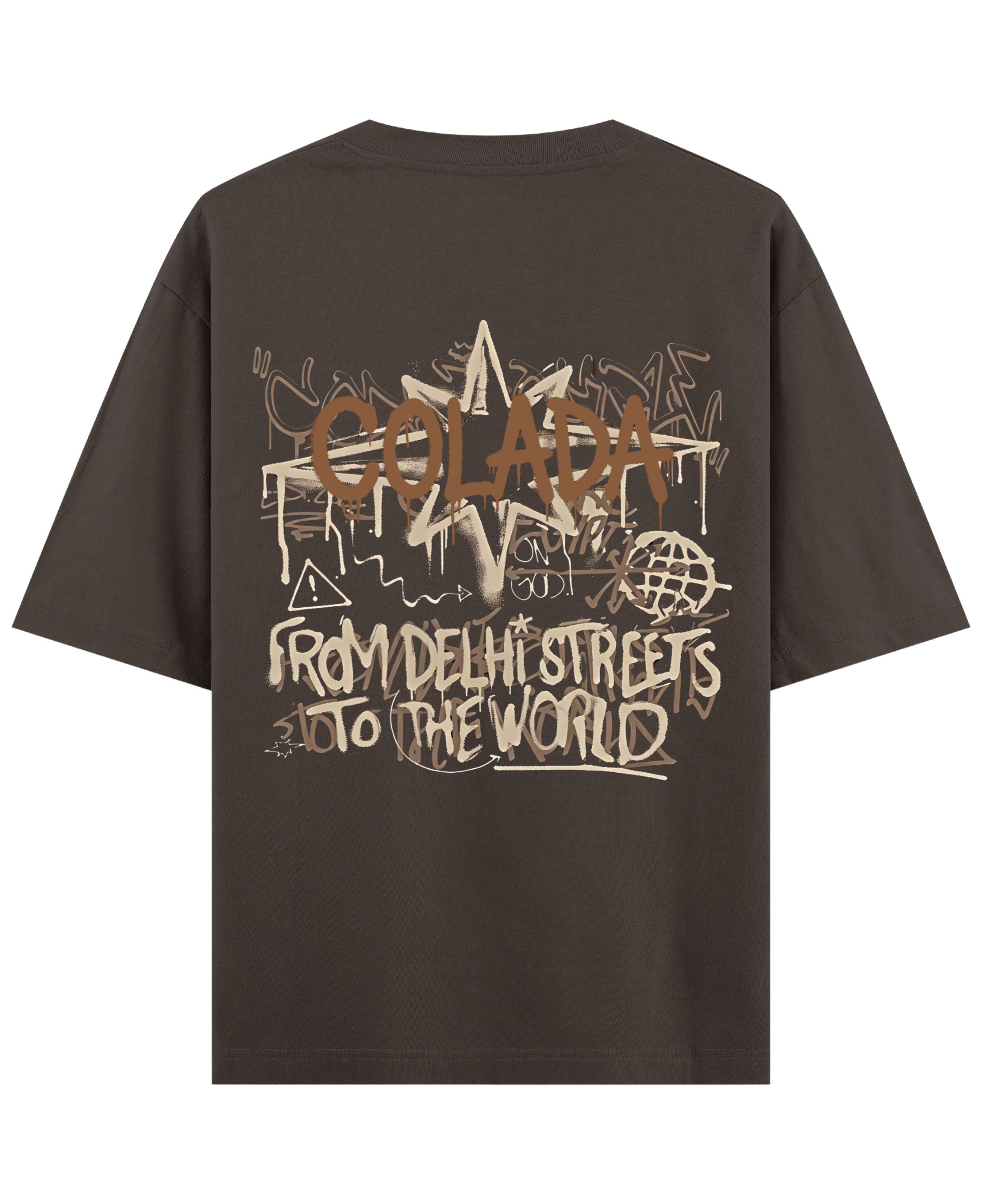 Coffee Oversized T-Shirt Back Design