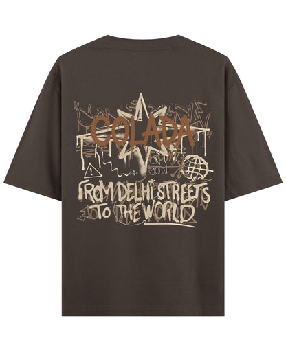 Coffee Oversized T-Shirt Back Design