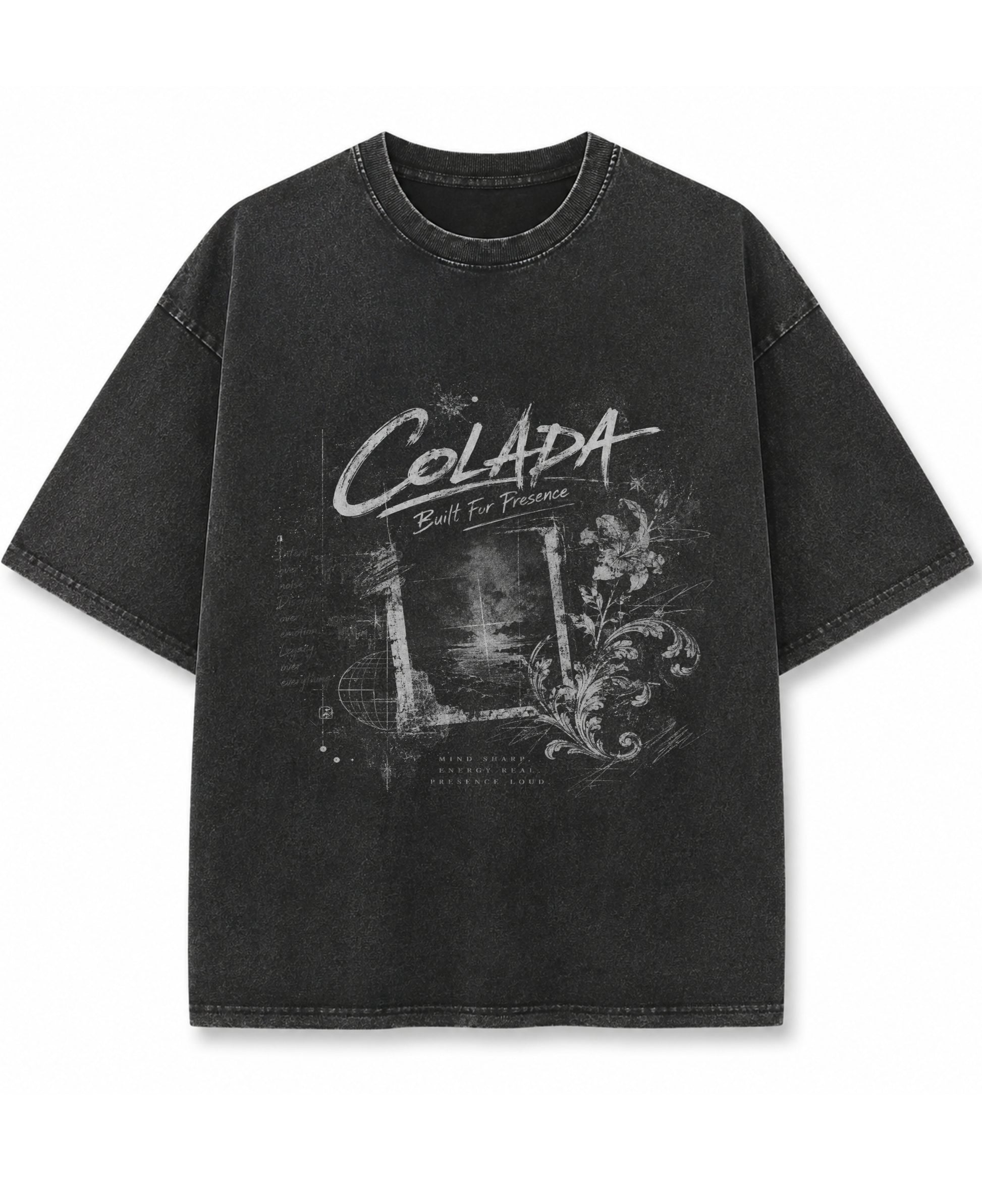 Vintage Fade Wash Oversized T-shirt Front Design
