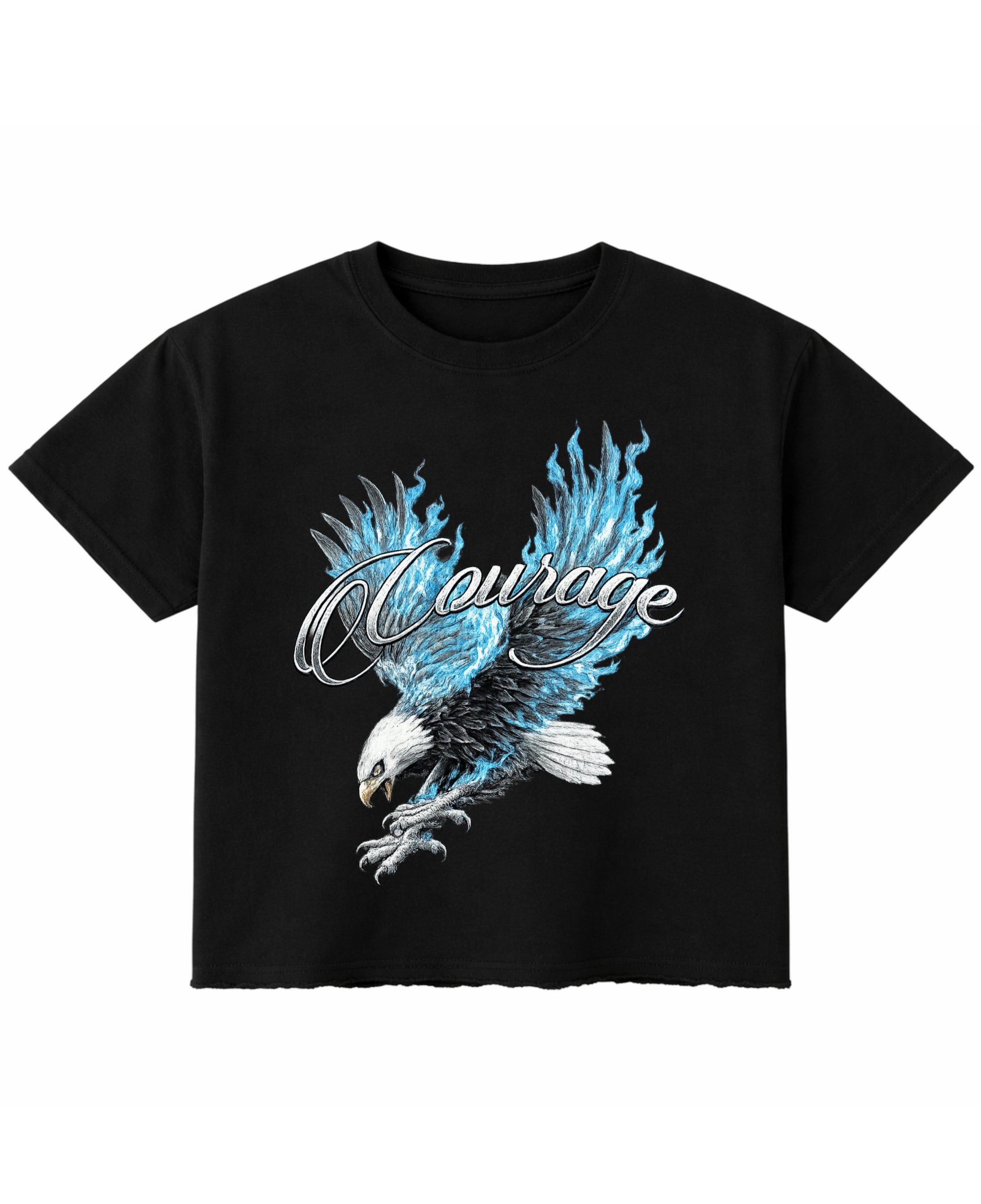 Black Boxy Fit T-shirt Front Design