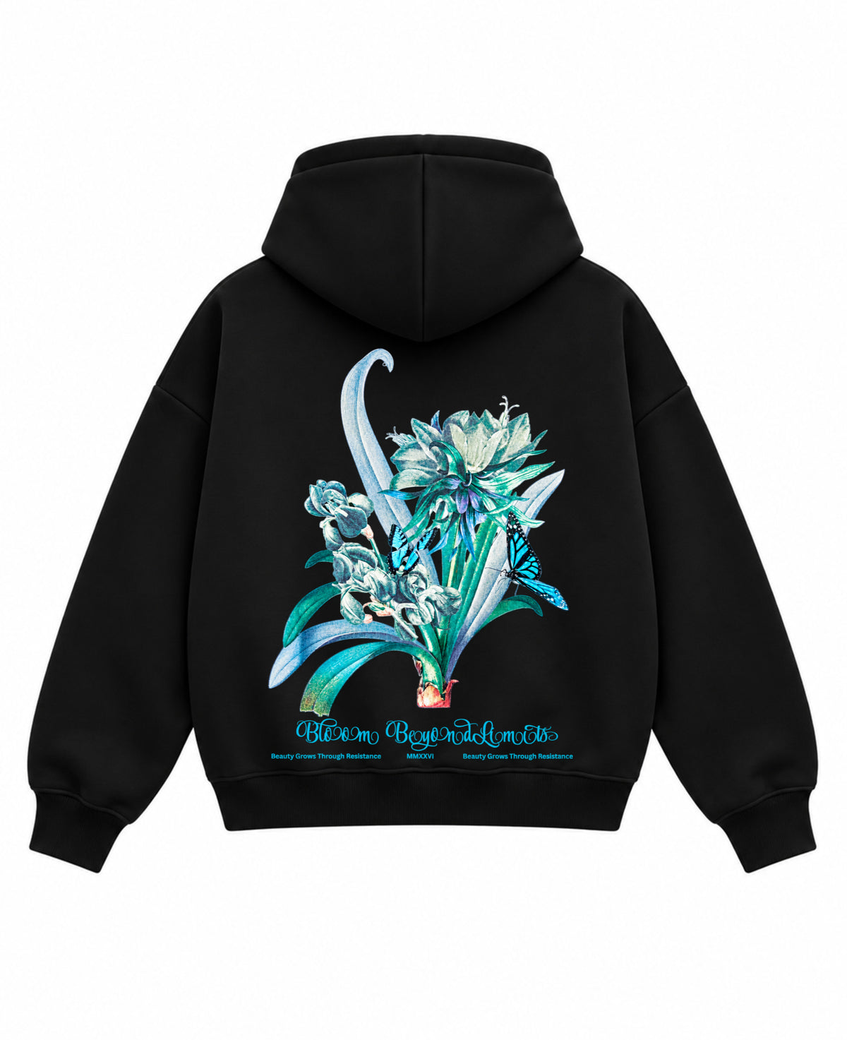 Black Boxy Hoodie Back Design