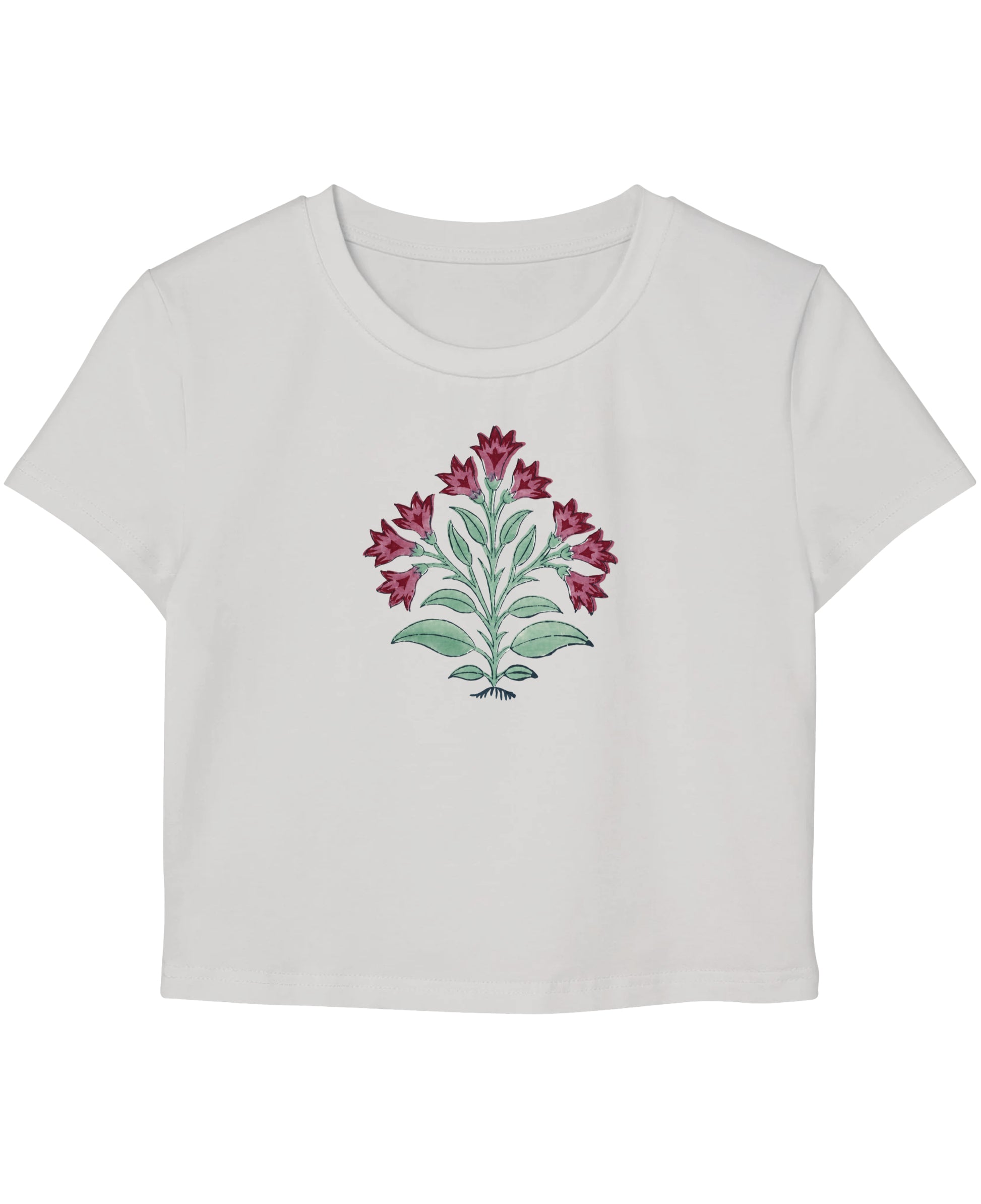 White Baby Tee Front Design
