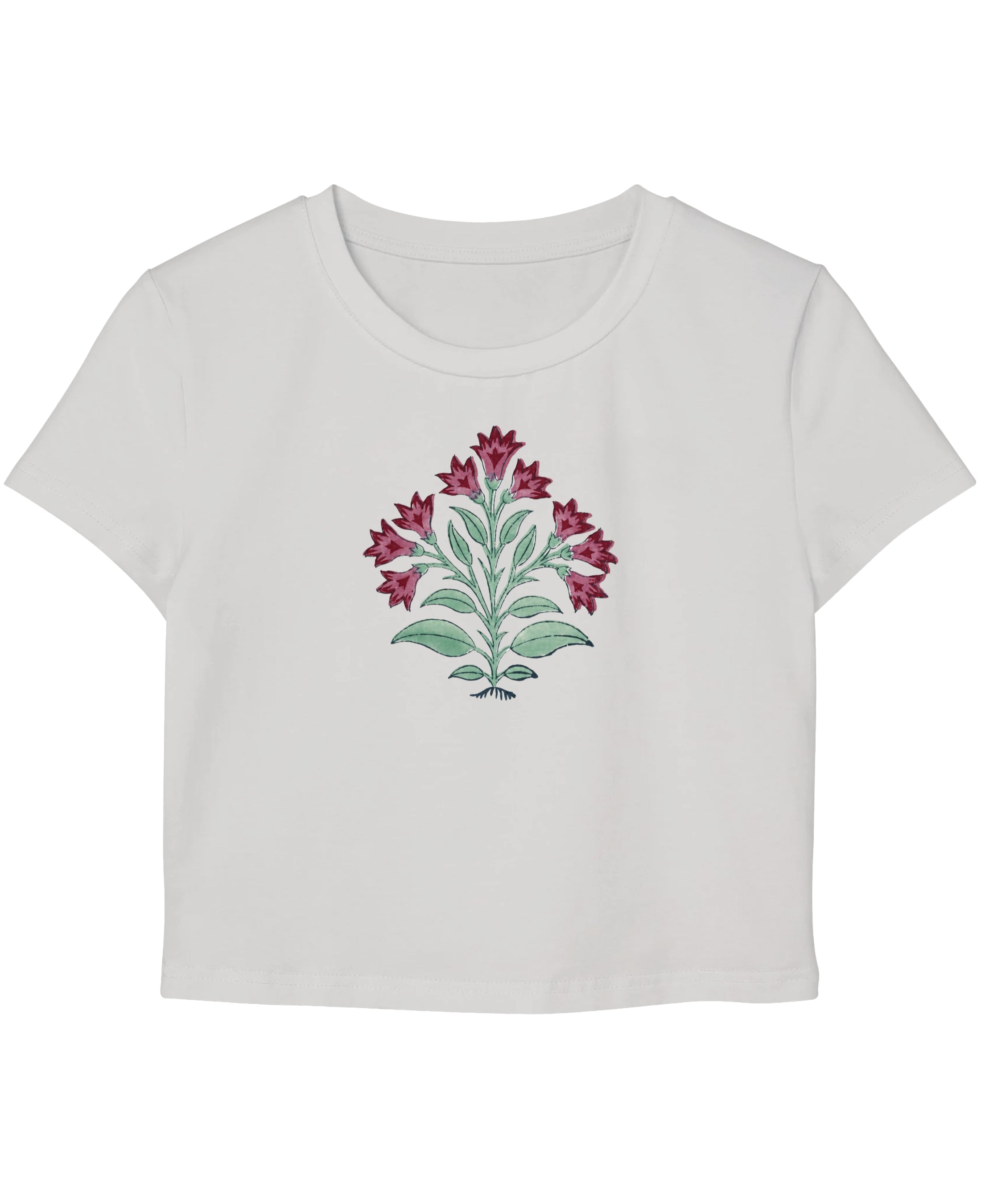 White Baby Tee Front Design