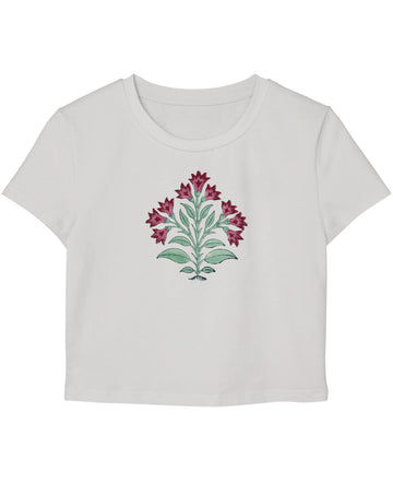 White Baby Tee Front Design