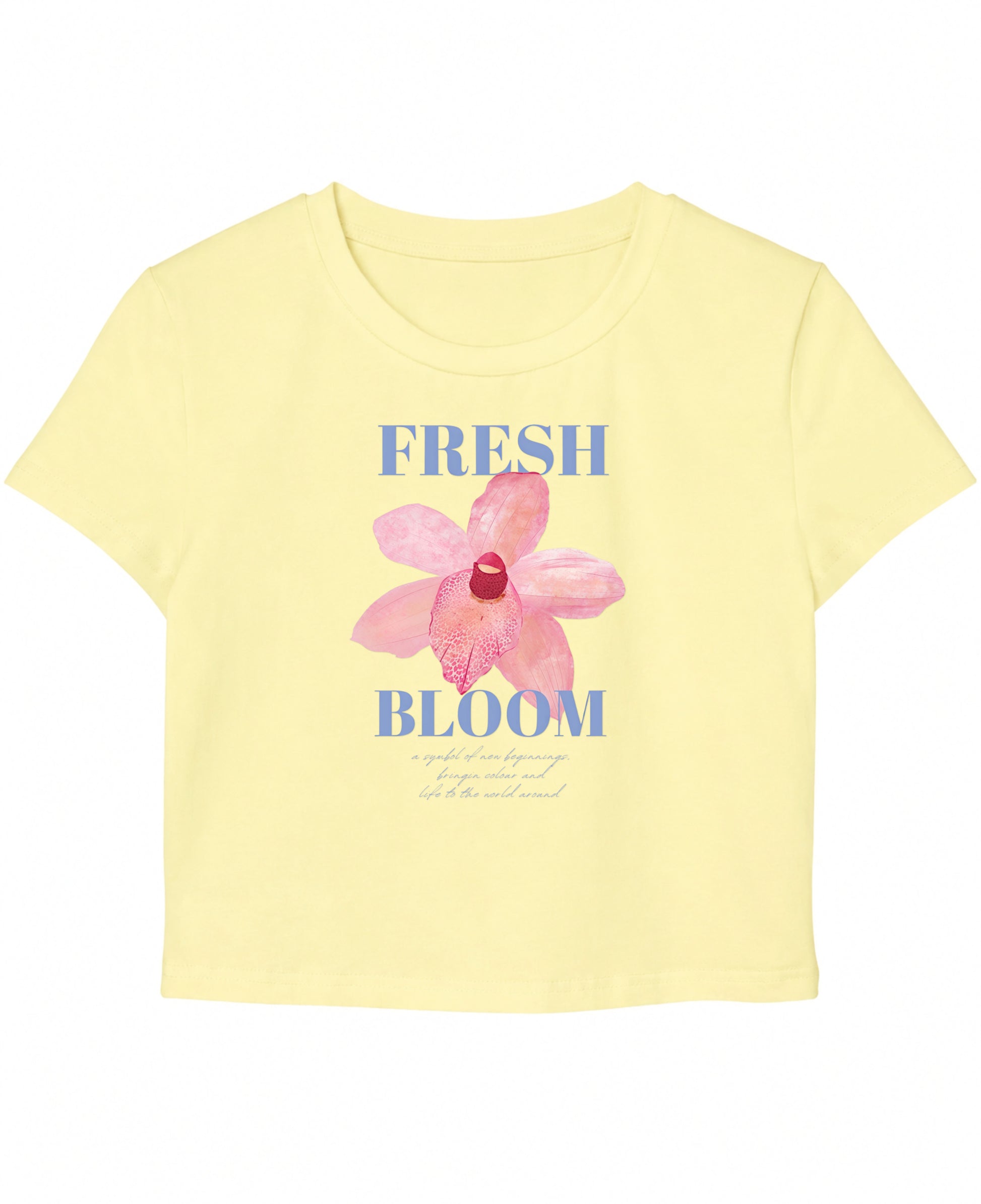 Butter Yellow Baby Tee Front Design