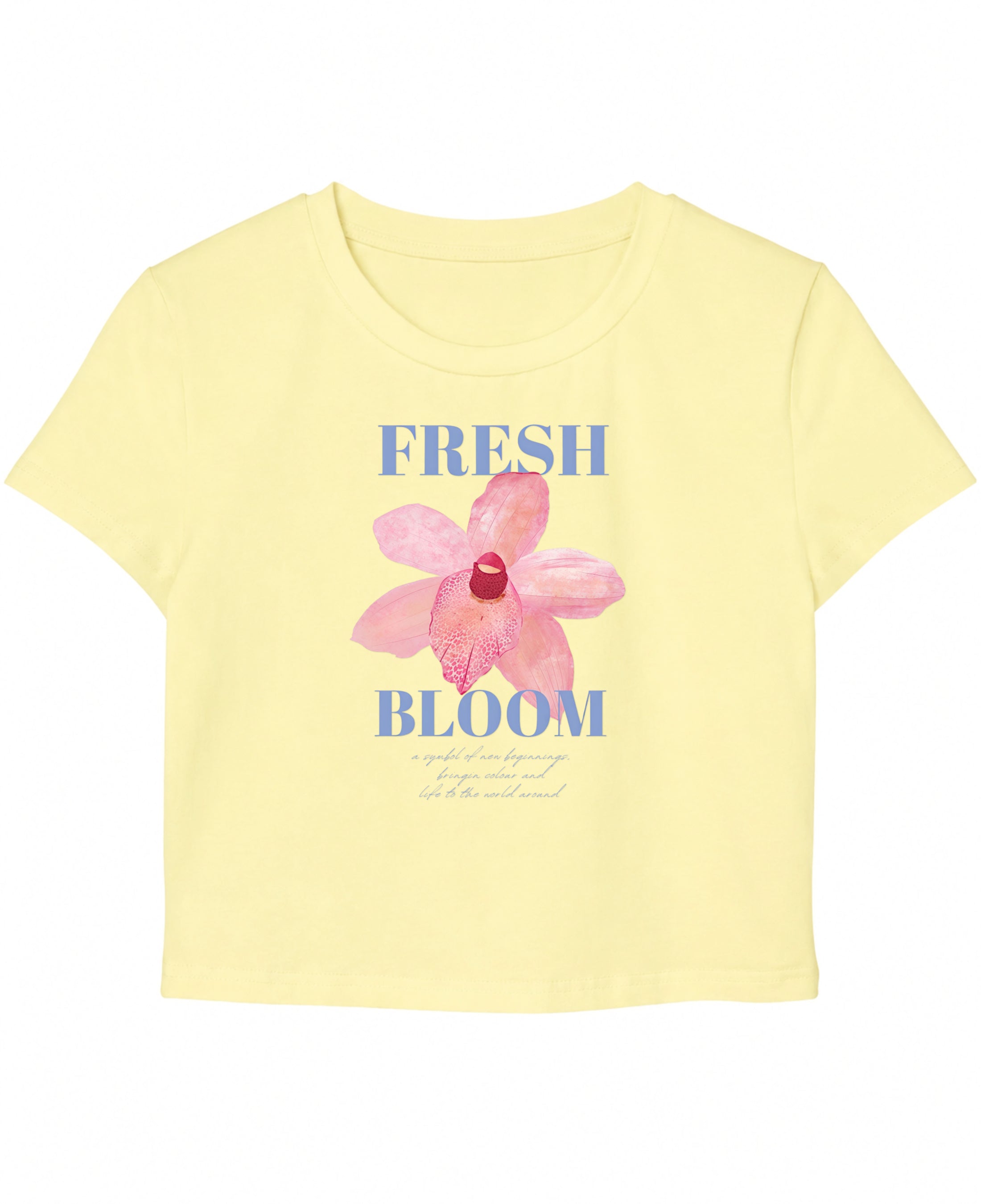 Butter Yellow Baby Tee Front Design