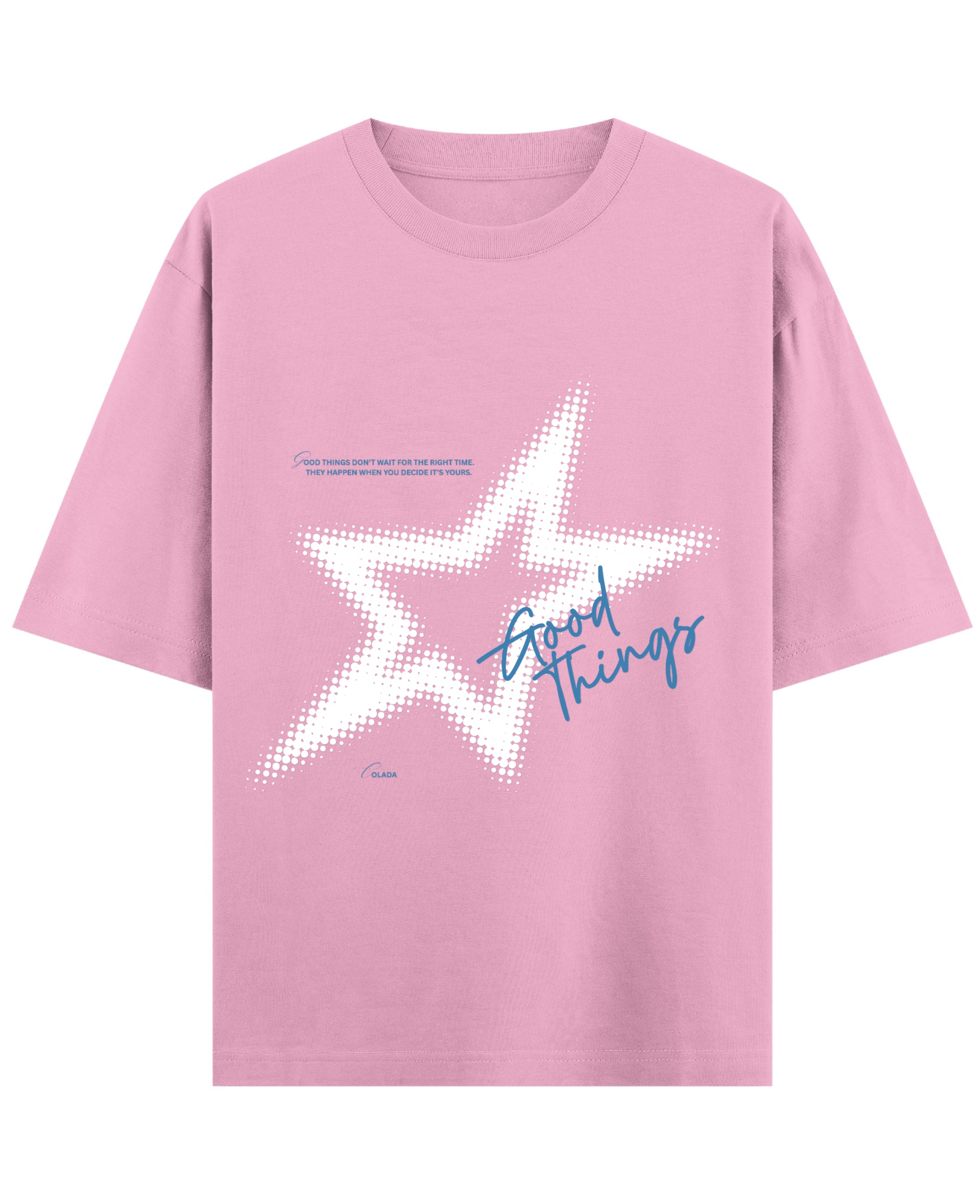 Baby Pink Oversized T-Shirt Front Design
