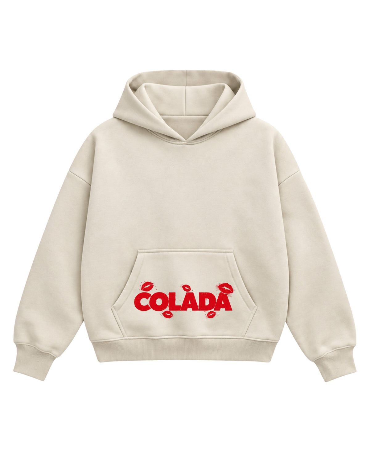Cream Boxy Hoodie Front Design