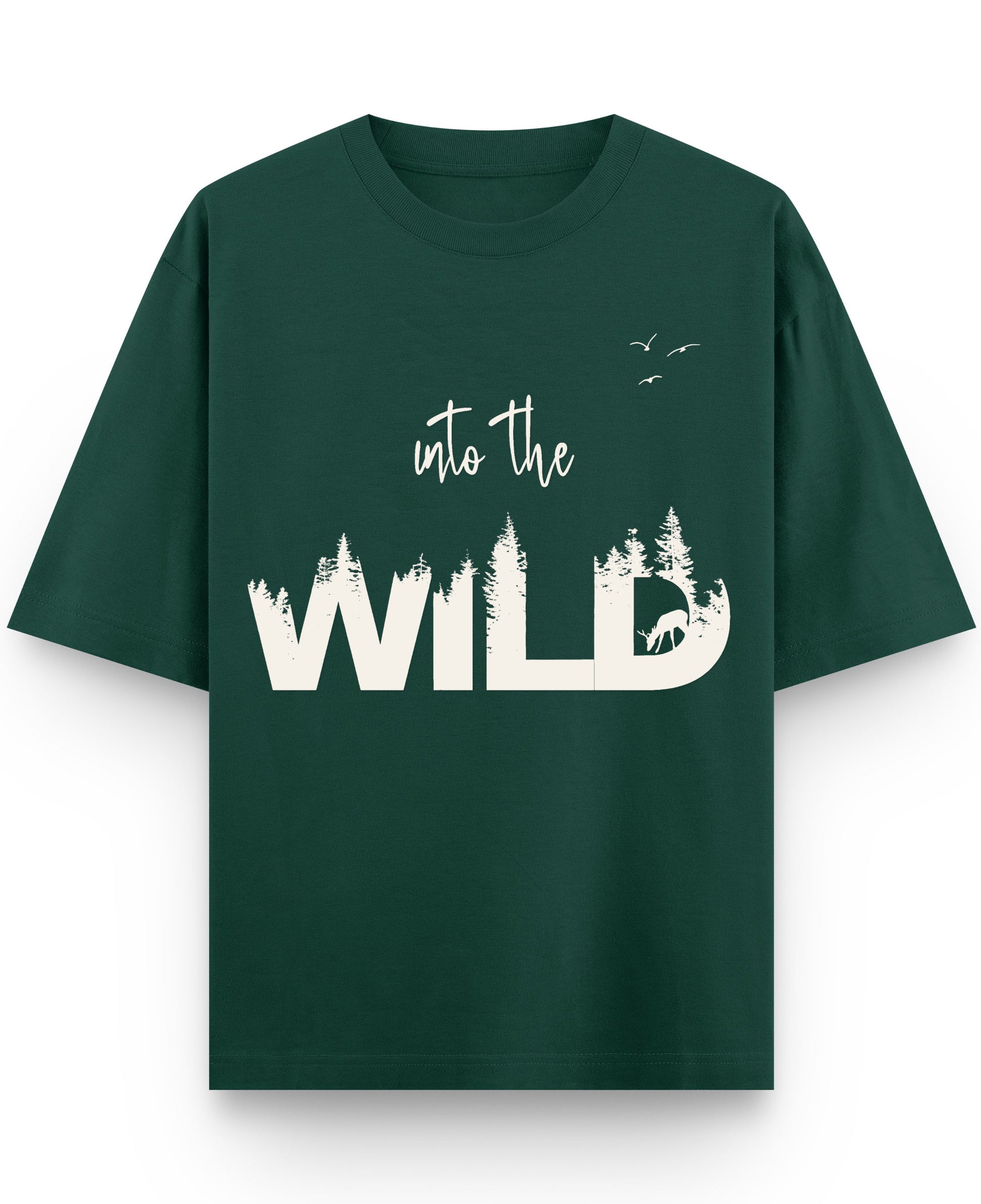 Bottle Green Oversized T-Shirt Front Design