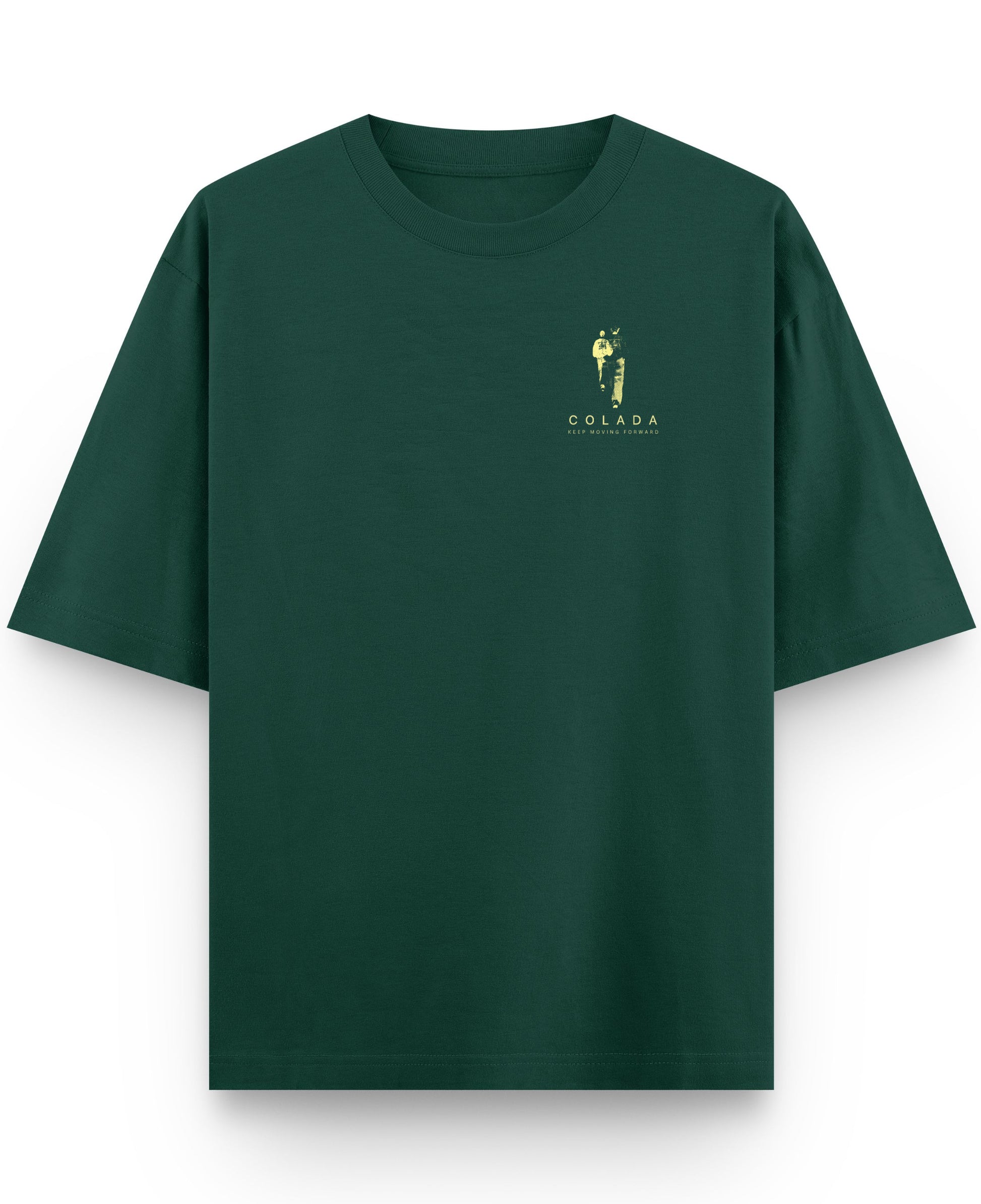 Bottle Green Oversized T-Shirt Front Design