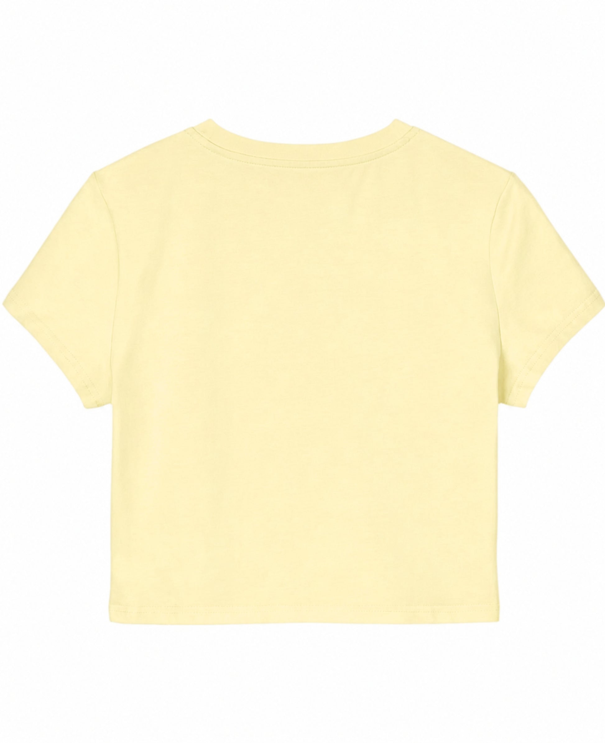 Butter Yellow Baby Tee Back Design