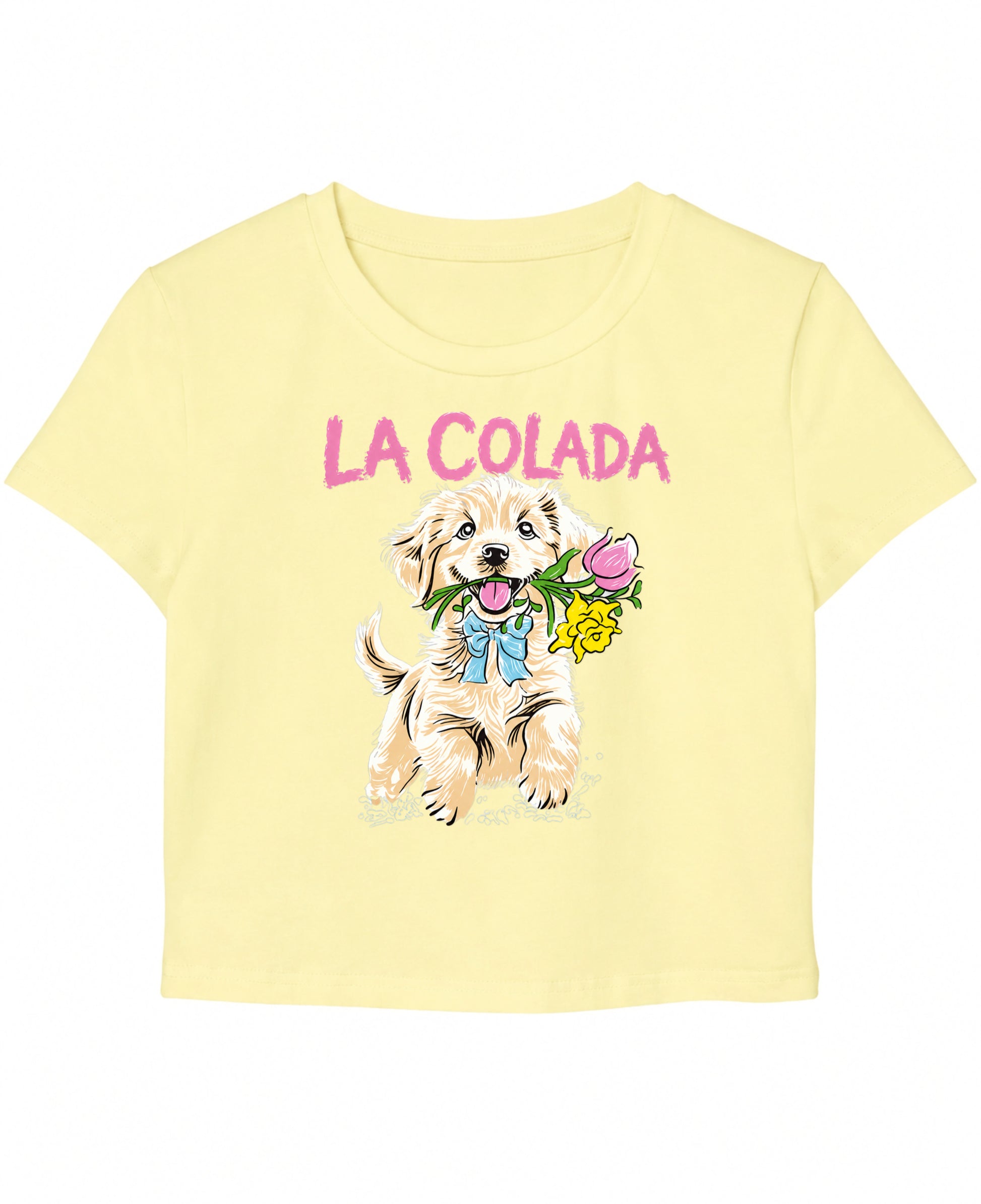 Butter Yellow Baby Tee Front Design