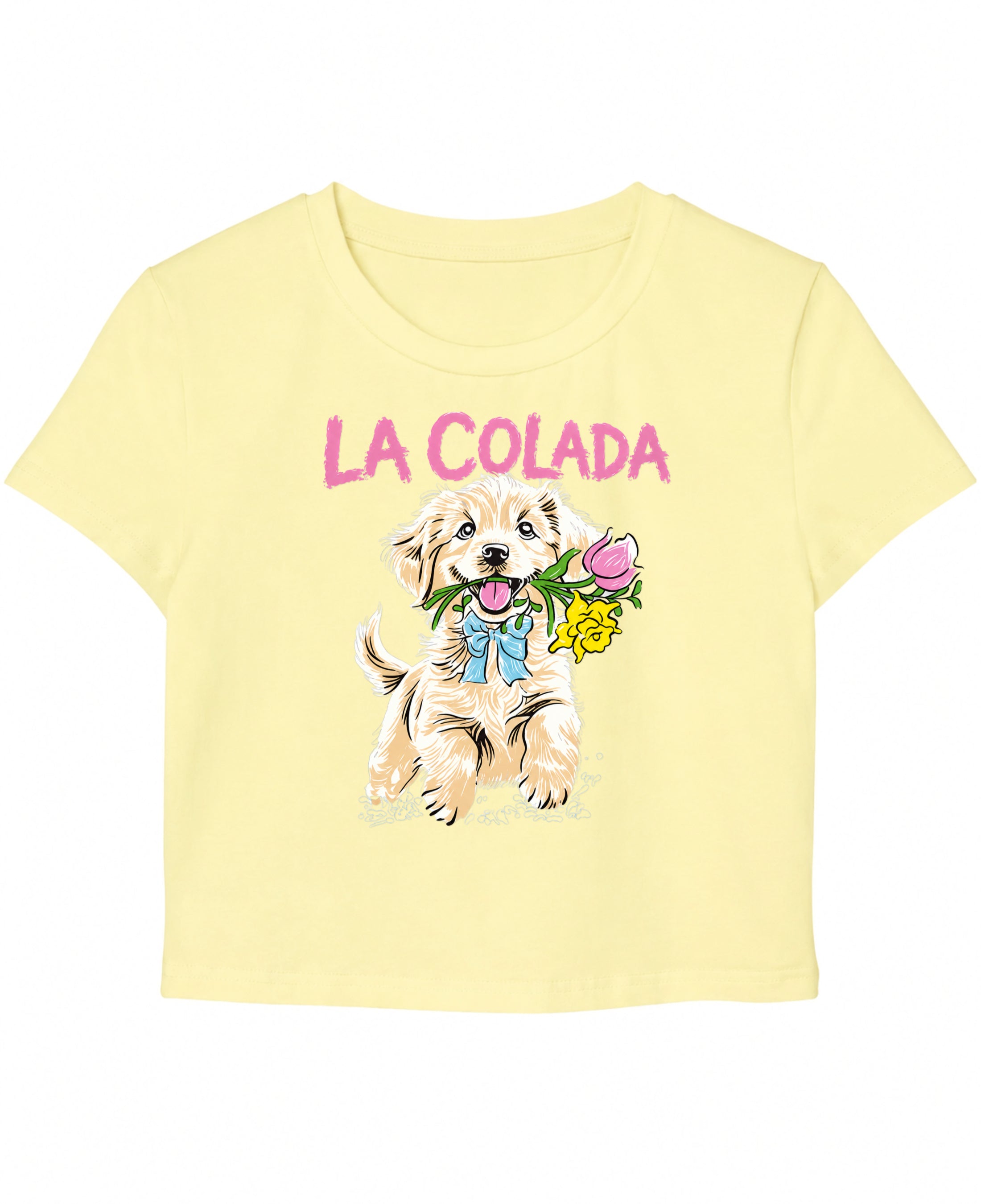Butter Yellow Baby Tee Front Design