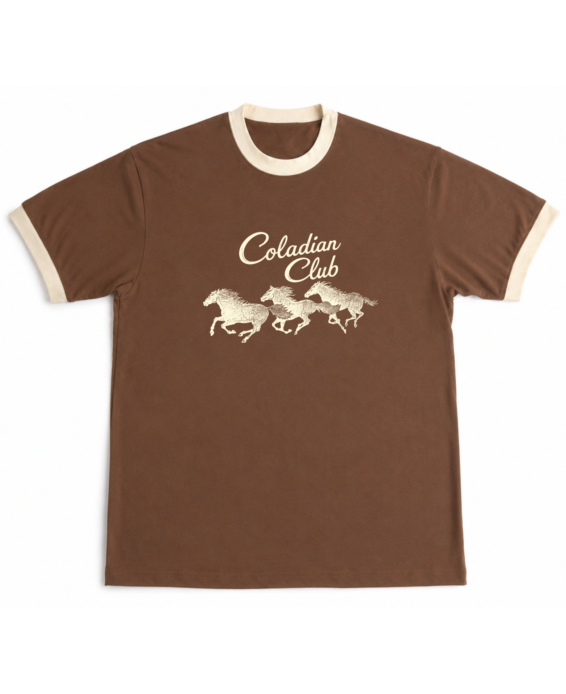 Mousse & Cream Ringer tee Front Design