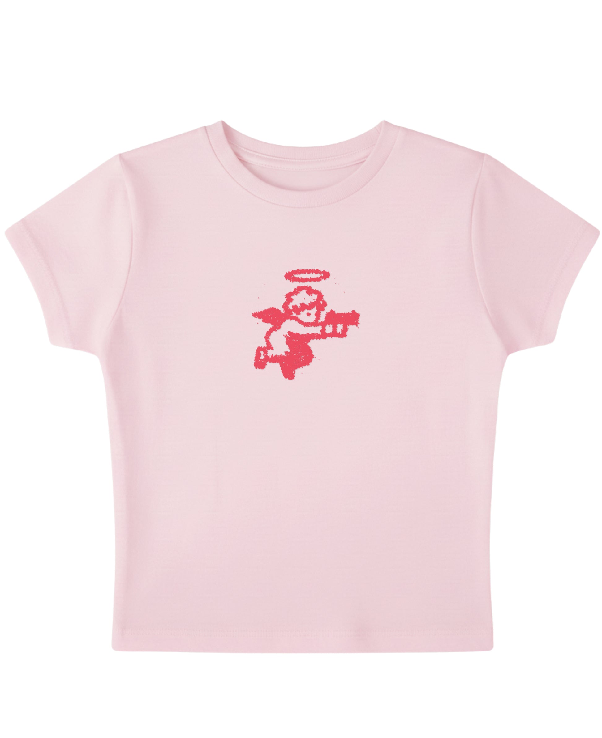Baby Pink Baby Tee Front Design