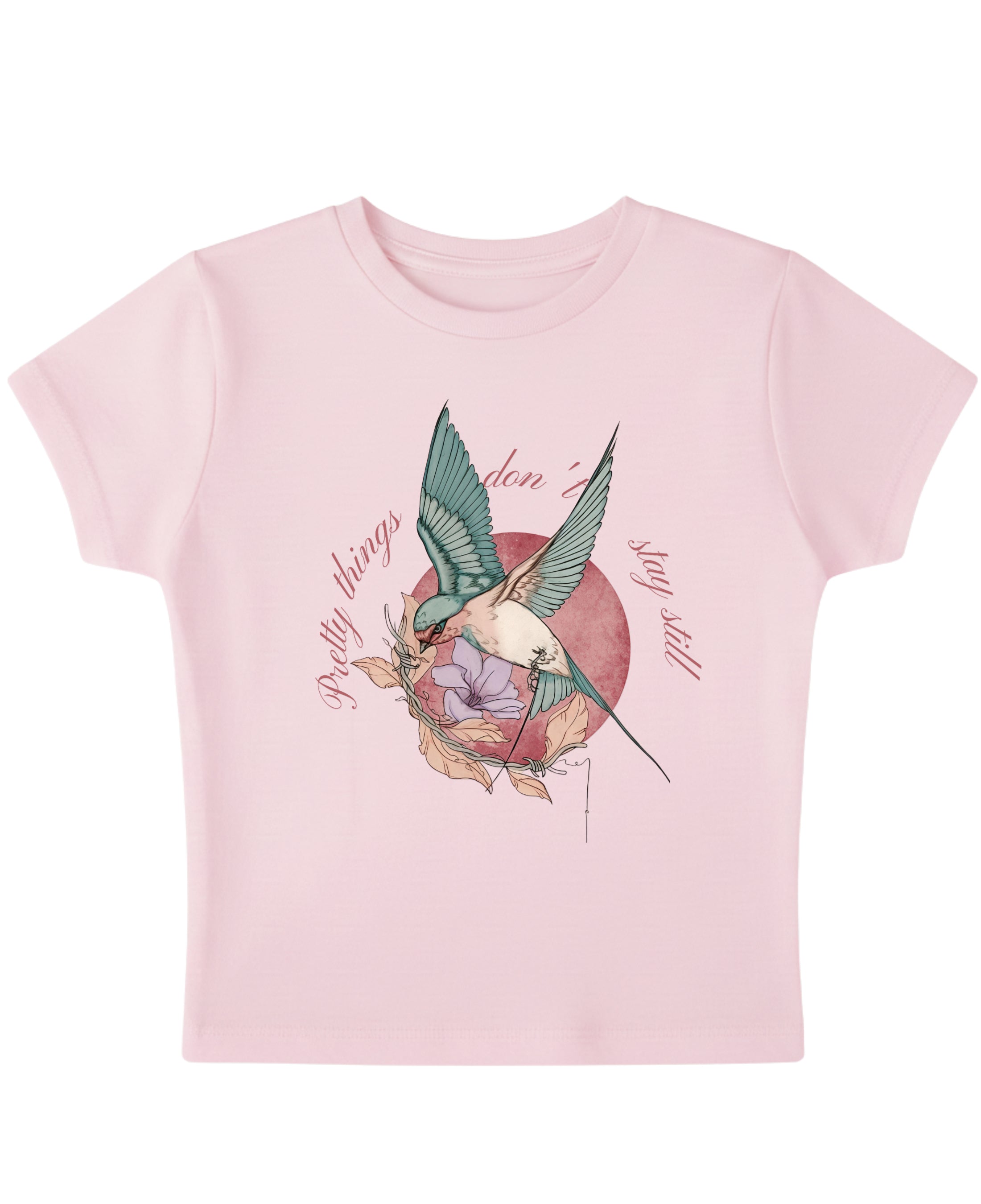 Baby Pink Baby Tee Front Design