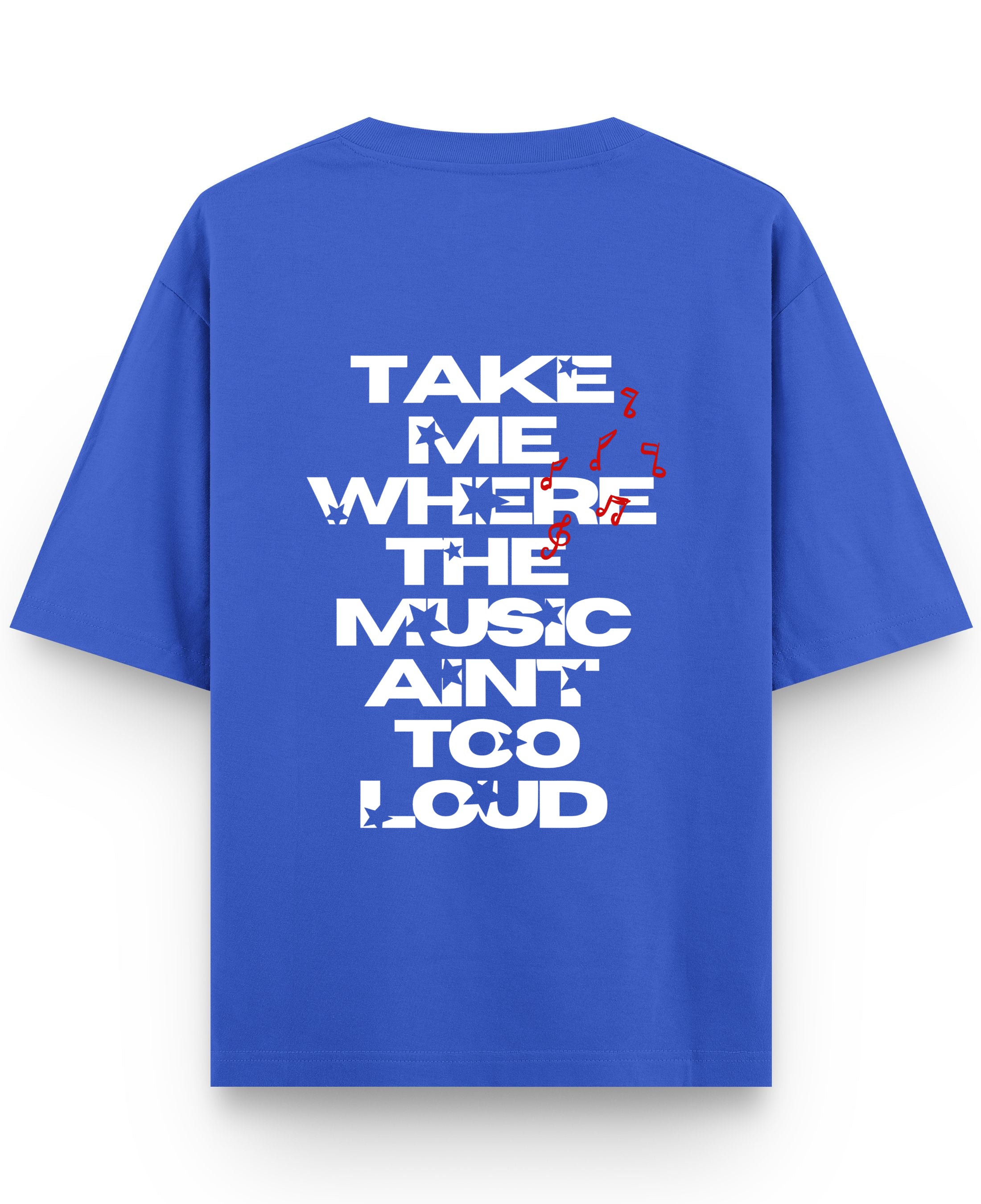 Royal Blue Oversized T-Shirt Back Design