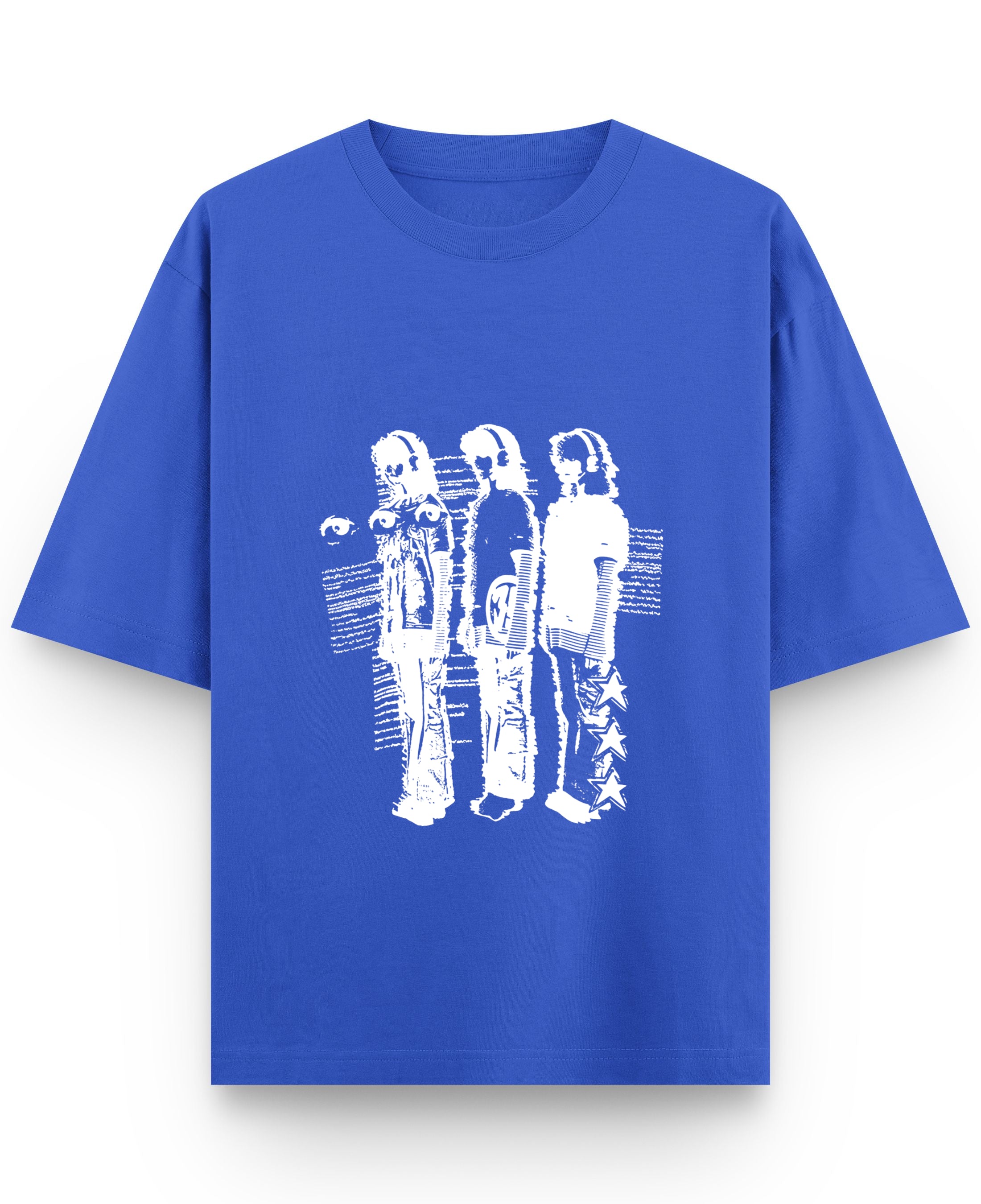 Royal Blue Oversized T-Shirt Front Design