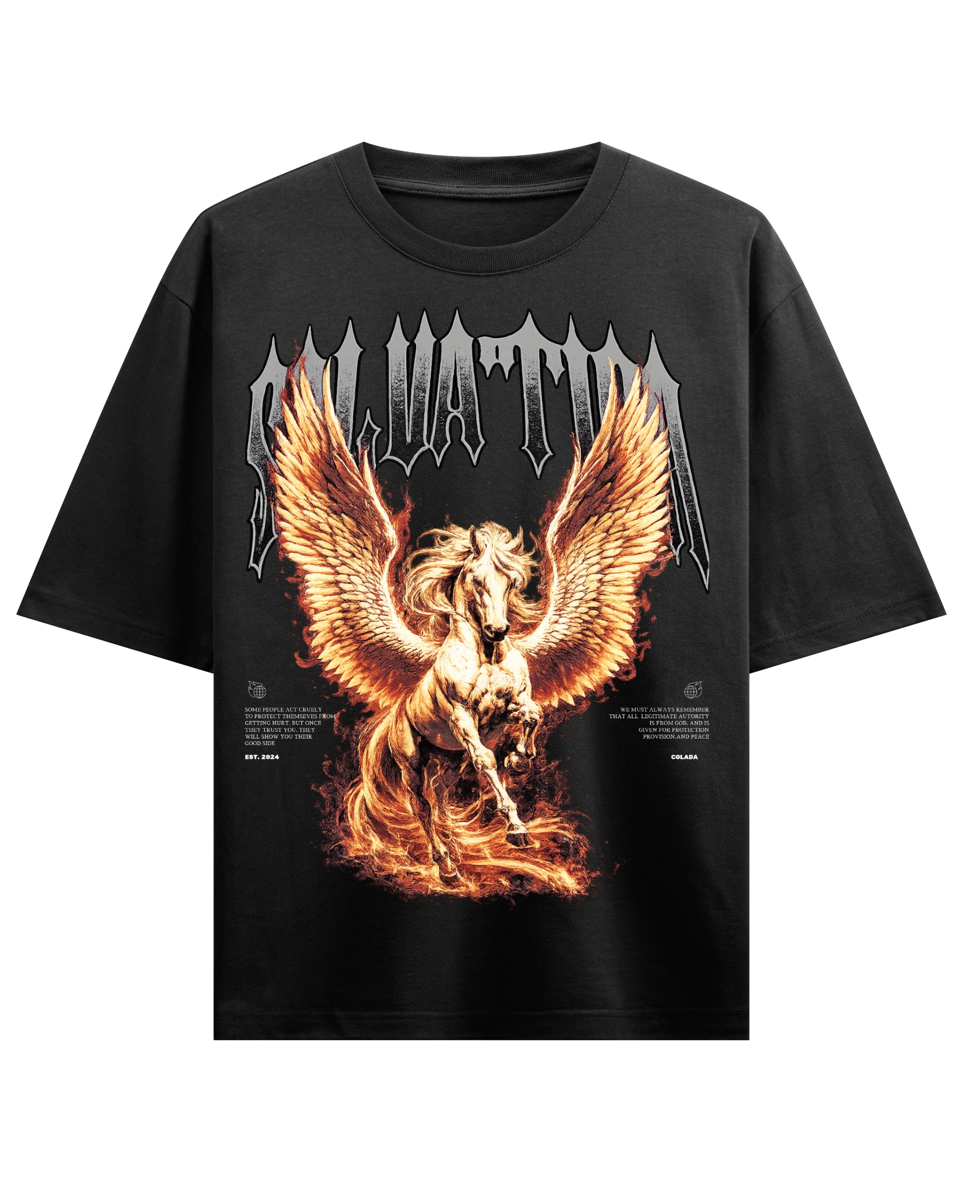 Black Oversized T-shirt Front Design