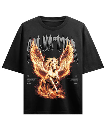 Black Oversized T-shirt Front Design