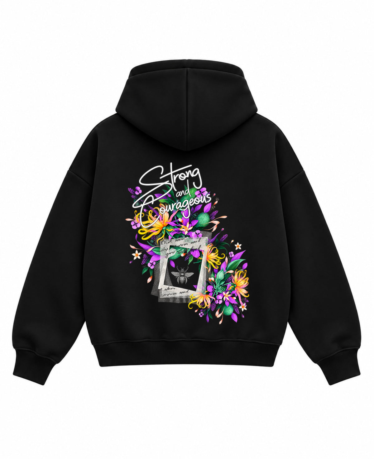 Black Boxy Hoodie Back Design