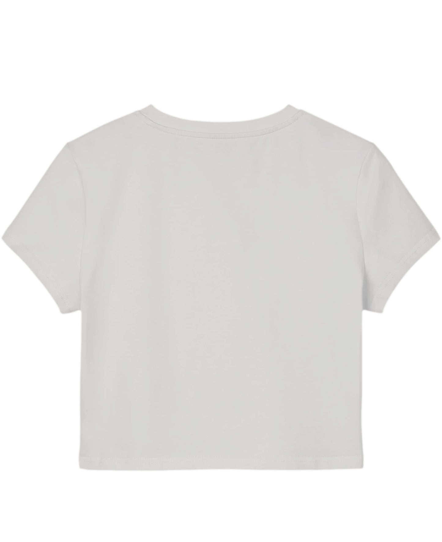 White Baby Tee Back Design