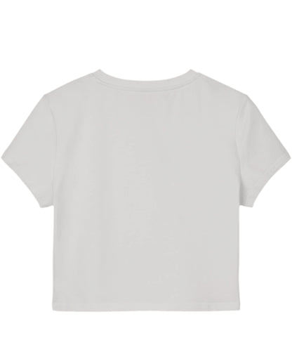 White Baby Tee Back Design